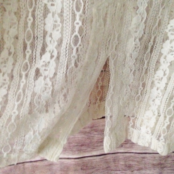 Free People Pullover Sheer Lace Blouse Size Small - Picture 5 of 5